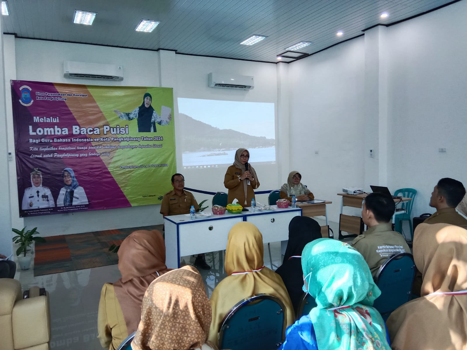 Tingkatkan Kompetensi Guru Bahasa Indonesia, Dinas Perpustakaan dan Kearsipan Kota Pangkalpinang Gelar Lomba Baca Puisi